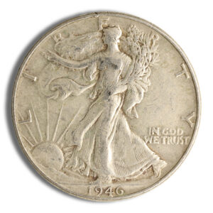 $1 FV 90% Silver Walking Liberty Half Dollars - XF