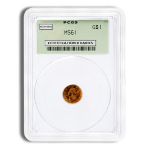 $1 Gold Liberty Type 1 - PCGS MS61
