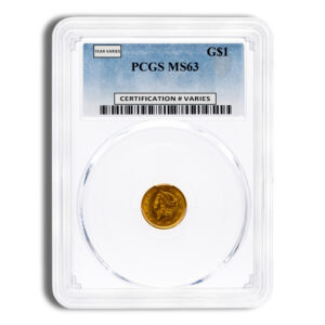 $1 Gold Liberty Type 1 - PCGS MS63