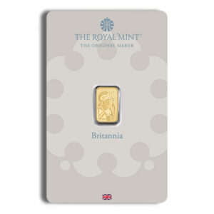 1 gram Gold Bar - Britannia (Carded)