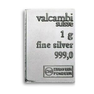 1 gram Silver Bar - Valcambi