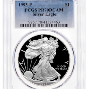 1993-P Proof Silver Eagle PCGS PR70