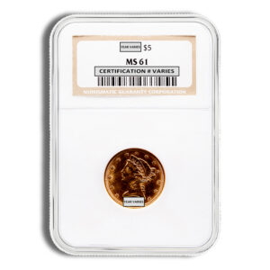 $2.5 Gold Liberty Quarter Eagle - NGC MS61