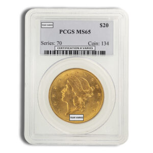 $20 Gold Liberty Double Eagle - PCGS MS65