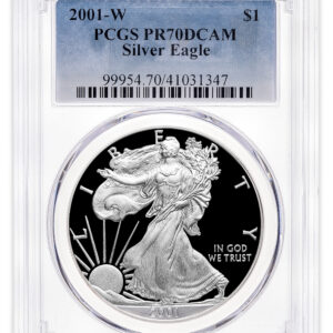 2001-W Proof Silver Eagle PCGS PR70