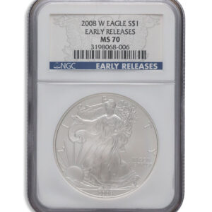 2008-W Burnished Silver Eagle NGC MS70 ER