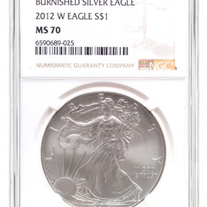 2012-W Burnished Silver Eagle NGC MS70