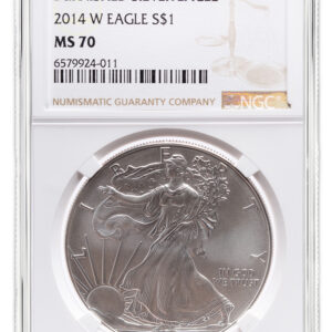 2014-W Burnished Silver Eagle NGC MS70