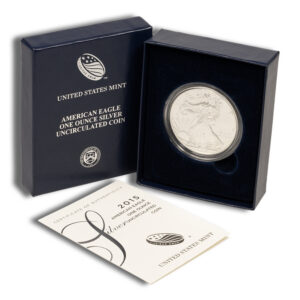 2015-W Burnished Silver Eagle with Box & COA