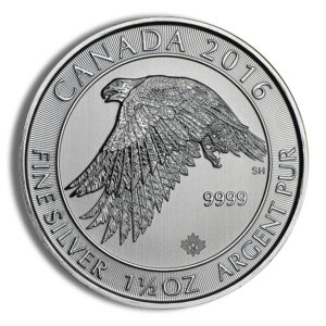2016 1.5 oz Canadian Snow Falcon Silver Coin