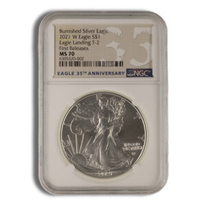 2021-W Burnished Silver Eagle NGC MS70 ER (Type 2)