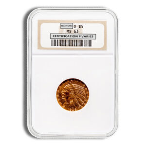 $5 Gold Indian Half Eagle - NGC MS63